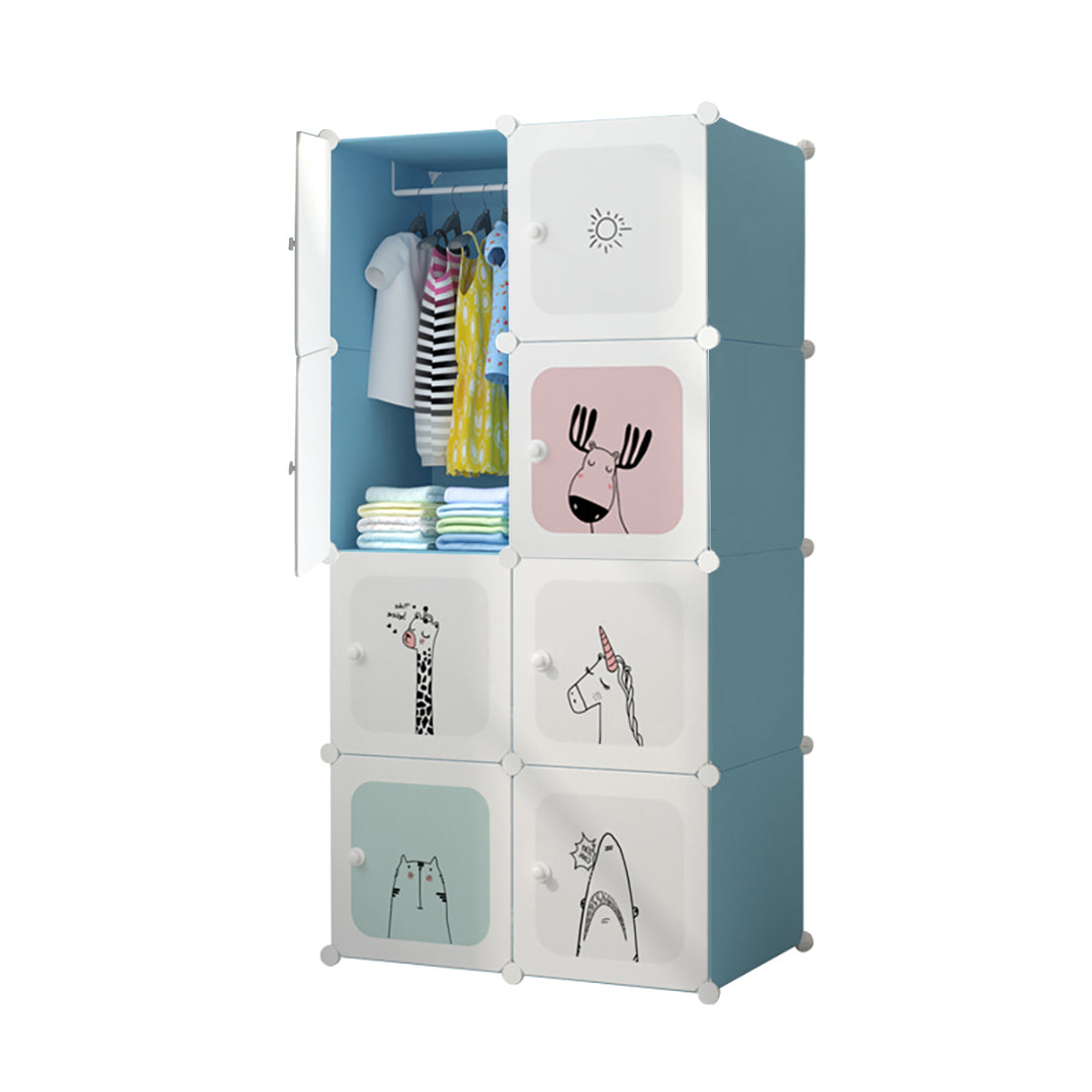 8 Cubes Blue Portable Wardrobe