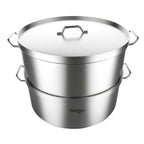 2 Tier Commercial 304 Stainless Steel Steamer 35*22cm