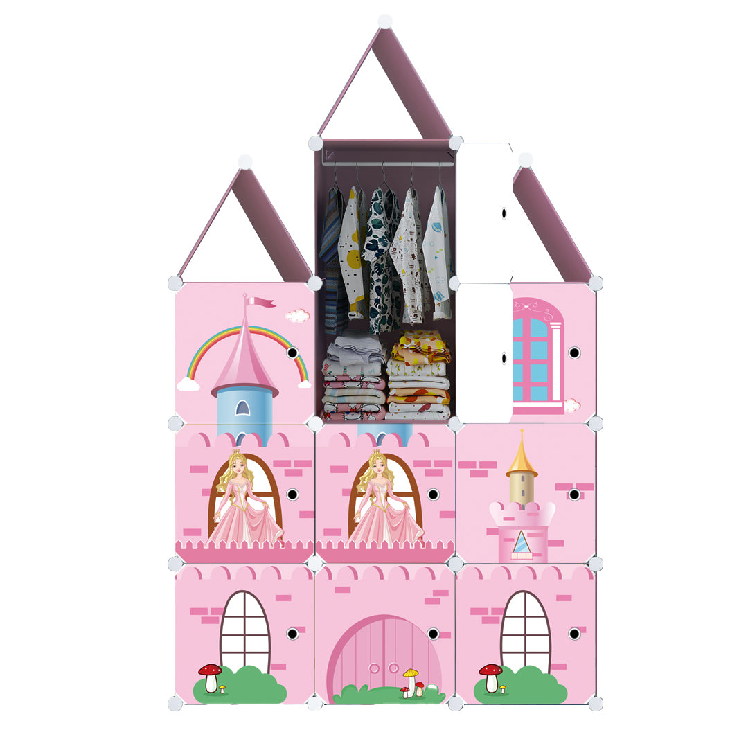 10 Cubes DIY Castle Print Wardrobe