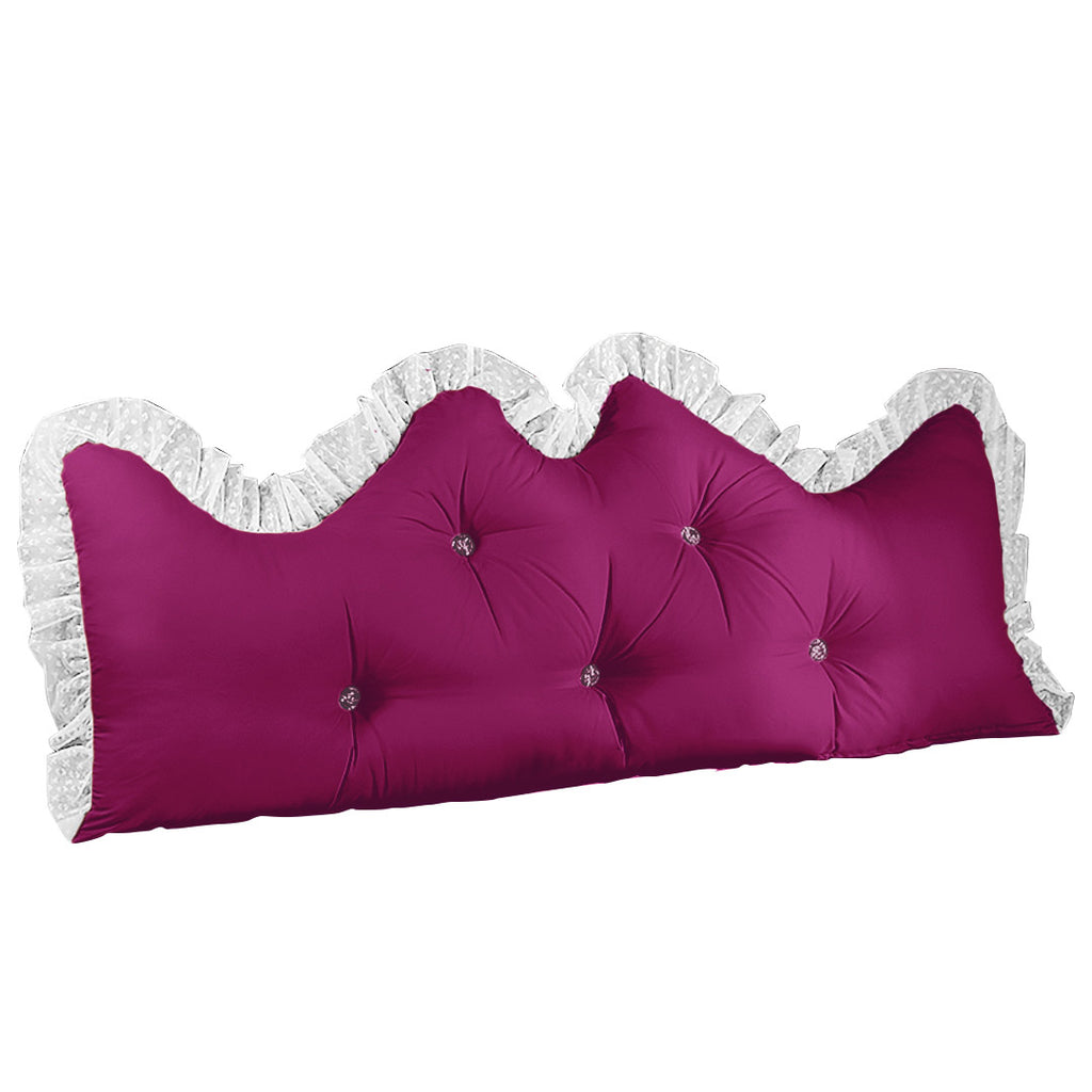 150cm Burgundy Princess Headboard Pillow