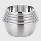 SOGA 5Pcs Polished Stainless Steel Mixing Bowl