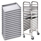 15-Tier Gastronorm Trolley w/ Aluminum Pan