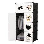 8 Cubes Black Portable Wardrobe