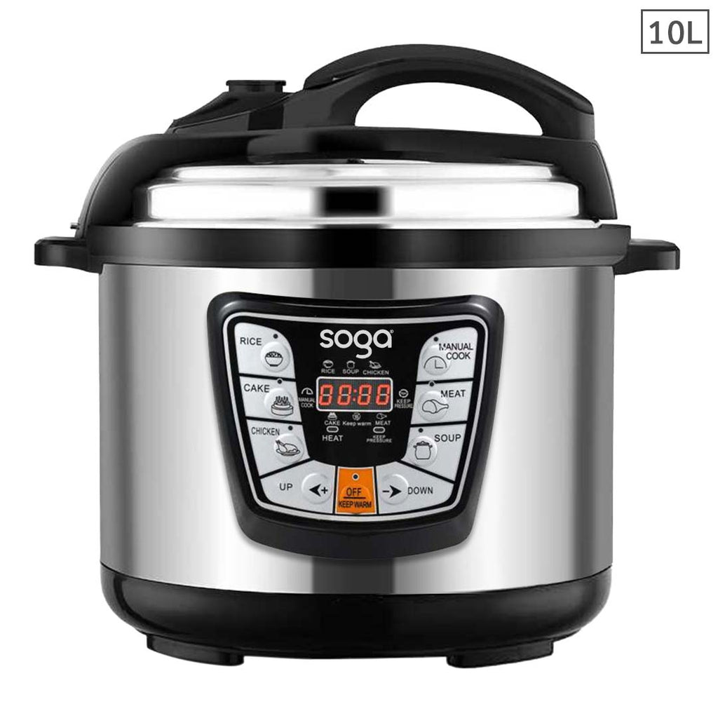 Electric Stainless Steel Pressure Cooker 10L Nonstick