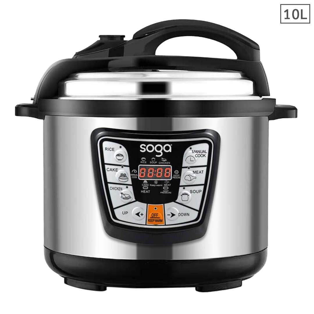 Electric Stainless Steel Pressure Cooker 10L Nonstick