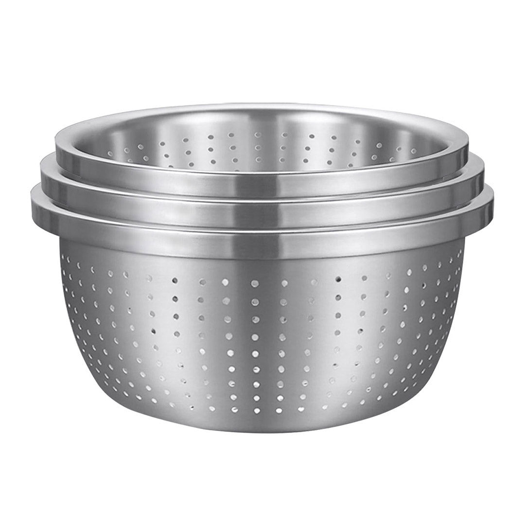 SOGA Stainless Steel Metal Basket Strainer 3PCS Set A