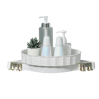 White 360 Degree Wall-Mounted Rotating Bathroom Organiser