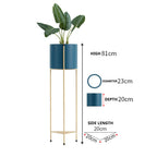 81CM Gold/Blue 2 Layer Plant Stand