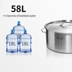 58L Top Grade 18/10 Stainless Steel Stockpot