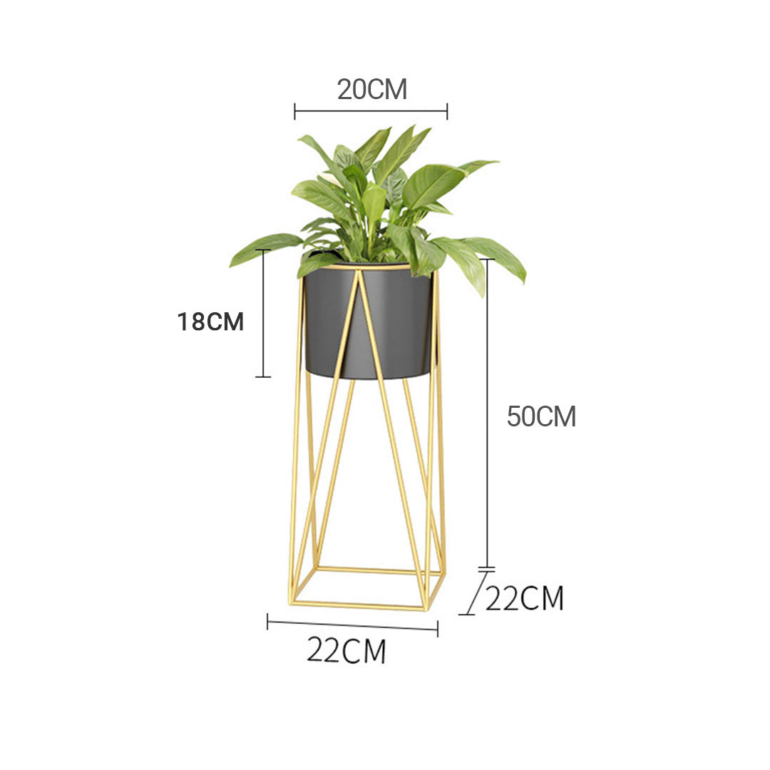 50CM Gold Wire Metal Black Pot Holder Rack