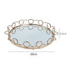 33cm Round Vanity Tray Organiser with Handles