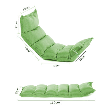 Leather Floor Recliner Lazy Chair Green