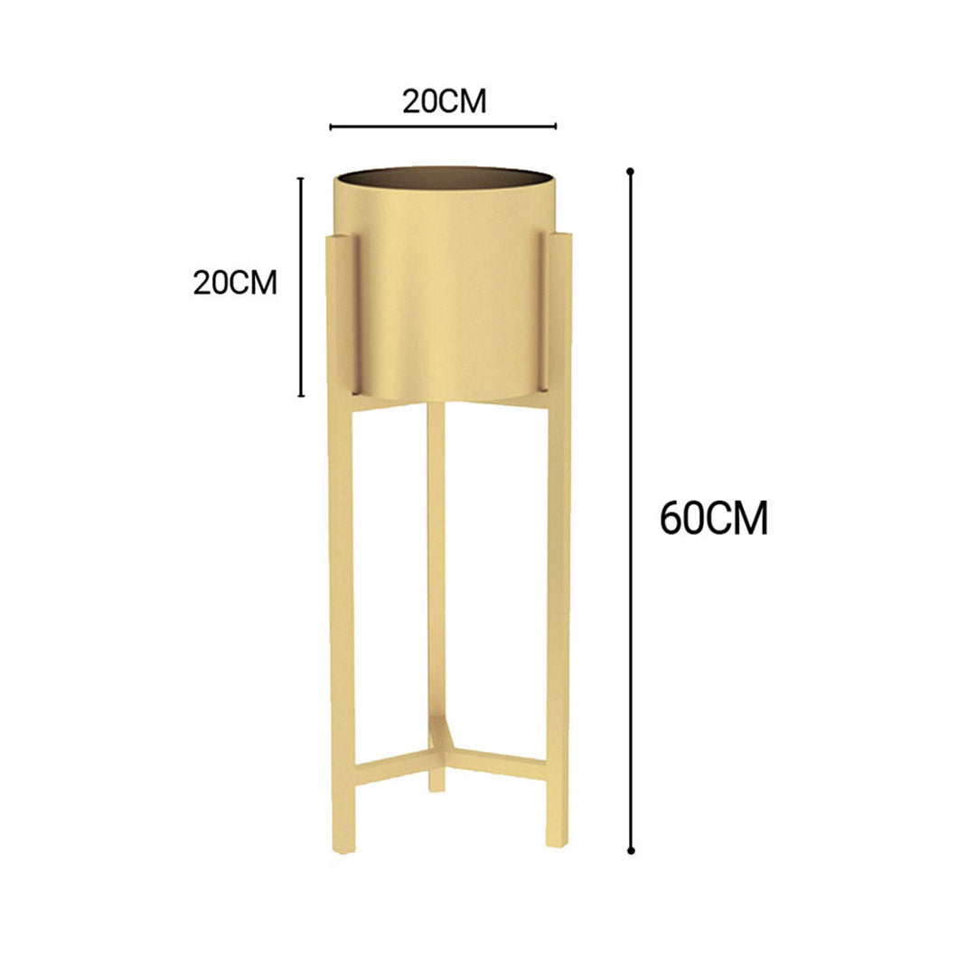 60CM Reversible Gold Metal Plant Pots Holders Rack
