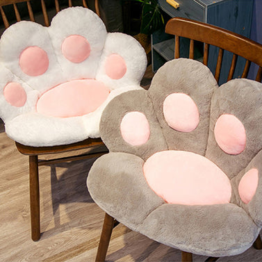 70cm Grey Paw Shape Cushion