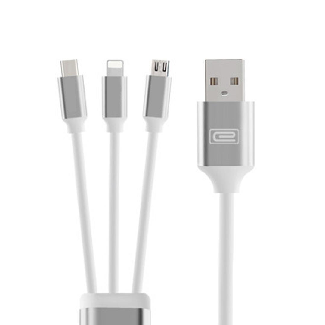 3 in 1 Durable 1.2M High Speed Charging Data Cable