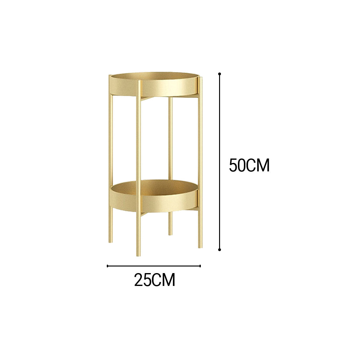 50CM Gold Tiered Plant Pots Holders Rack Garden Shelf