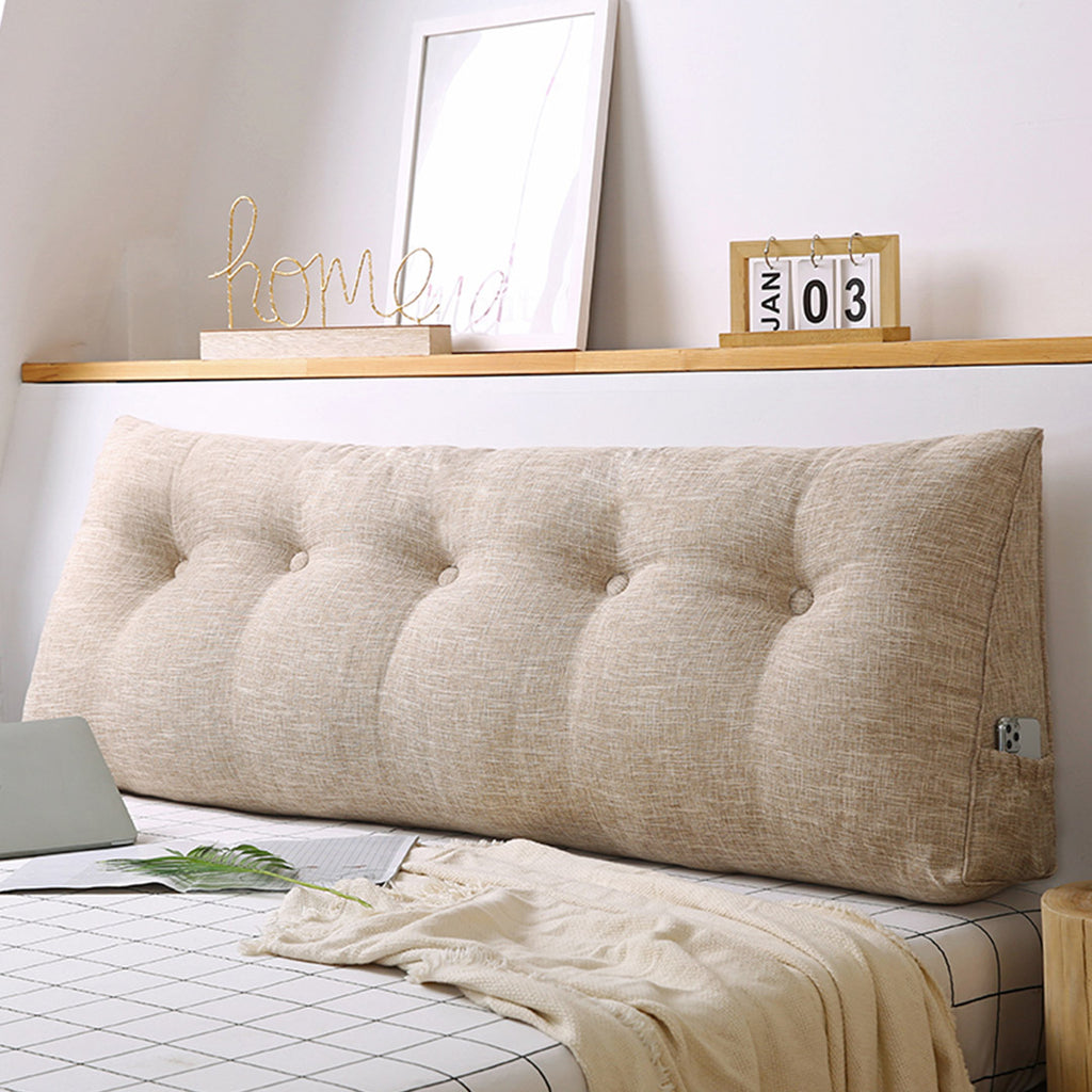 Soga 100cm Beige Triangular Wedge Cushion Pillow