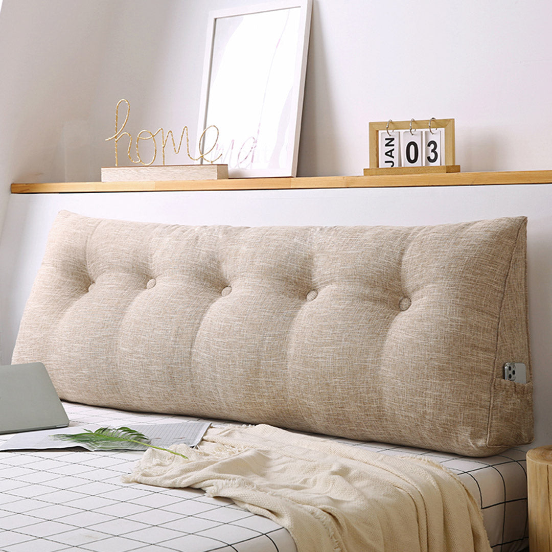 Soga 100cm Beige Triangular Wedge Cushion Pillow