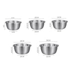 SOGA Stainless Steel Metal Basket Strainer 5PCS Set A