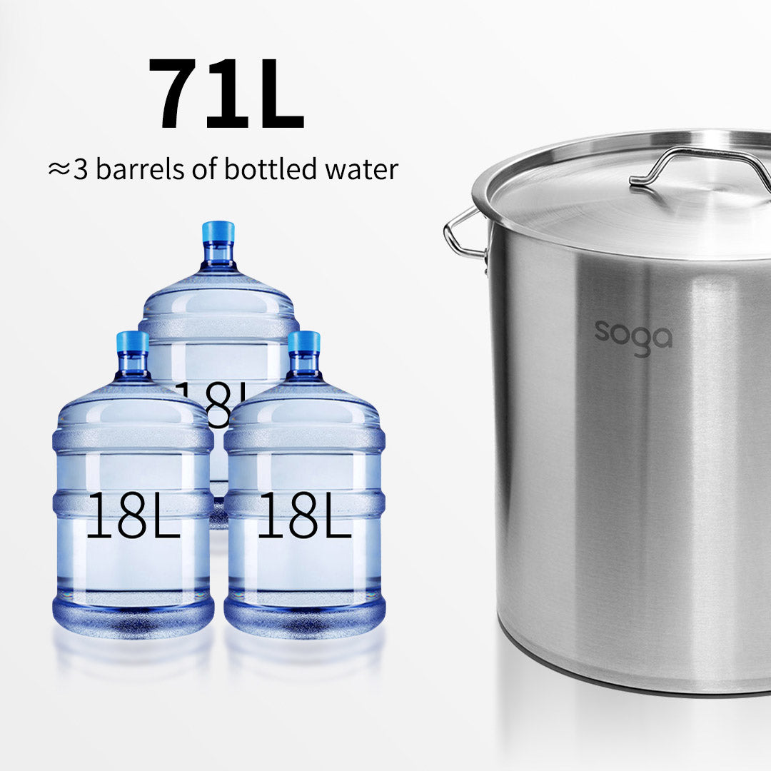 71L Top Grade 18/10 Stainless Steel Stockpot