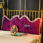 150cm Burgundy Princess Headboard Pillow