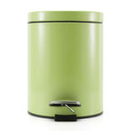 Foot Pedal Stainless Steel Trash Bin Round 12L Green