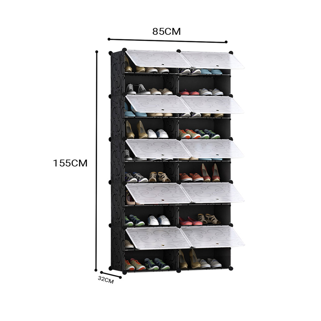 10 Tier 2 Column Shoe Rack Organizer