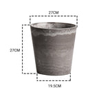 27cm Rock Grey Round Resin Planter