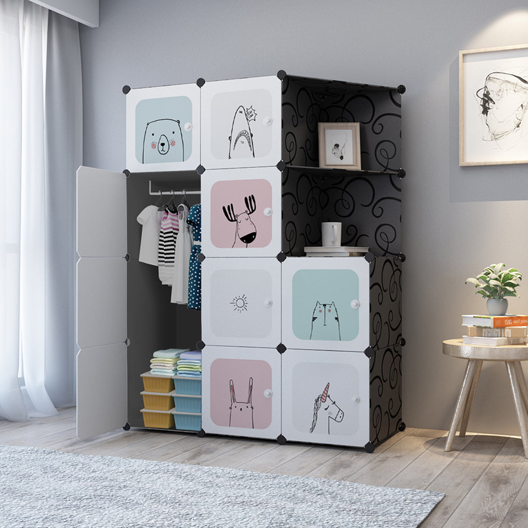 10 Cubes Black Portable Wardrobe