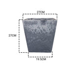 27cm Weathered Grey Square Planter