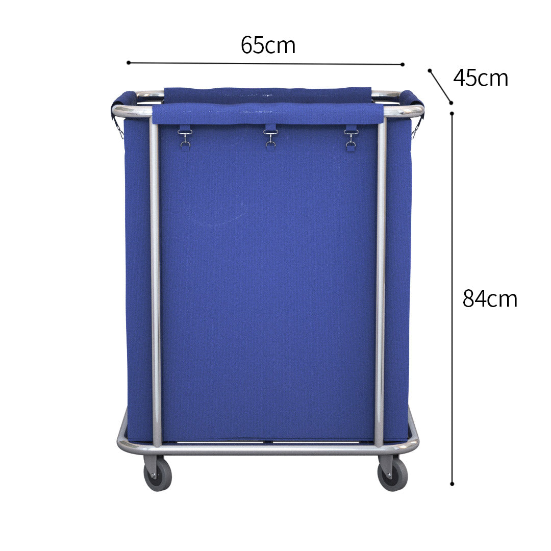 Stainless Square Linen Cart Blue