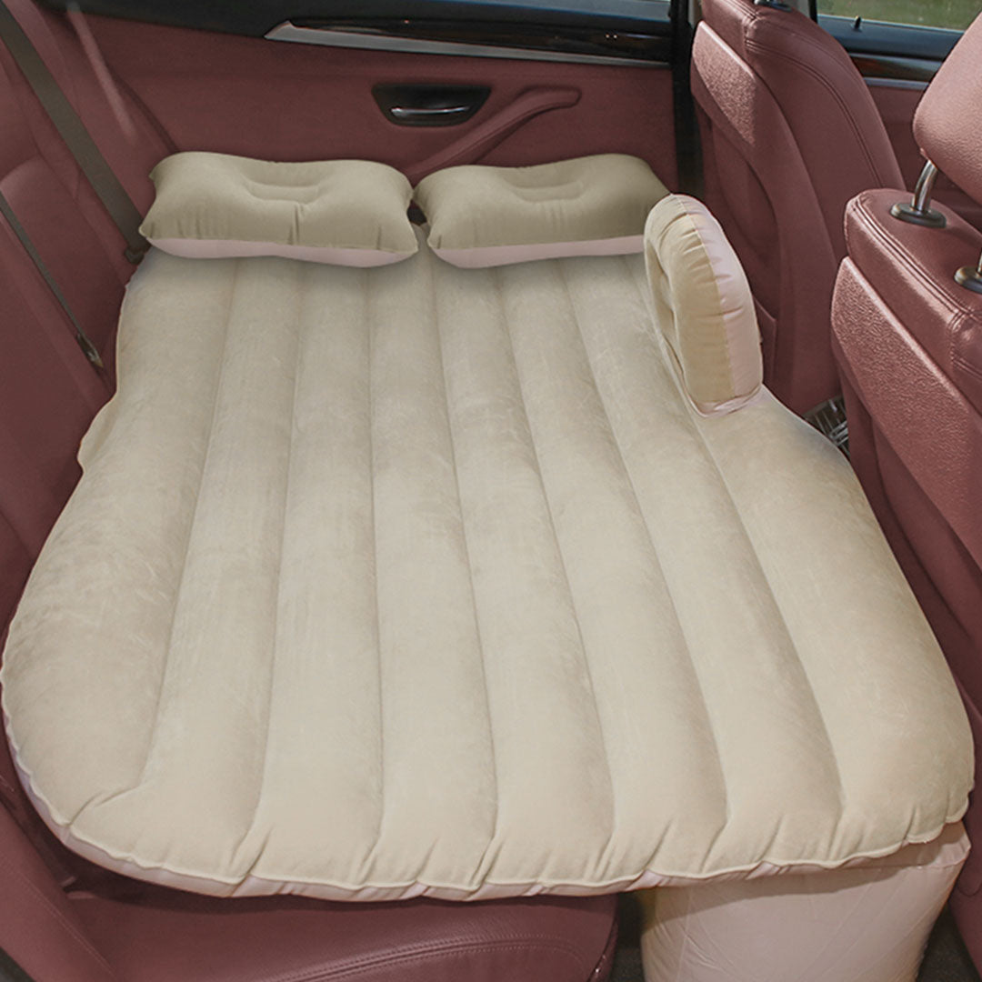 Beige Stripe Inflatable Car Mattress