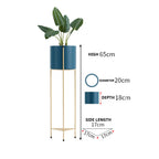 65CM Gold/Blue 2 Layer Plant Stand