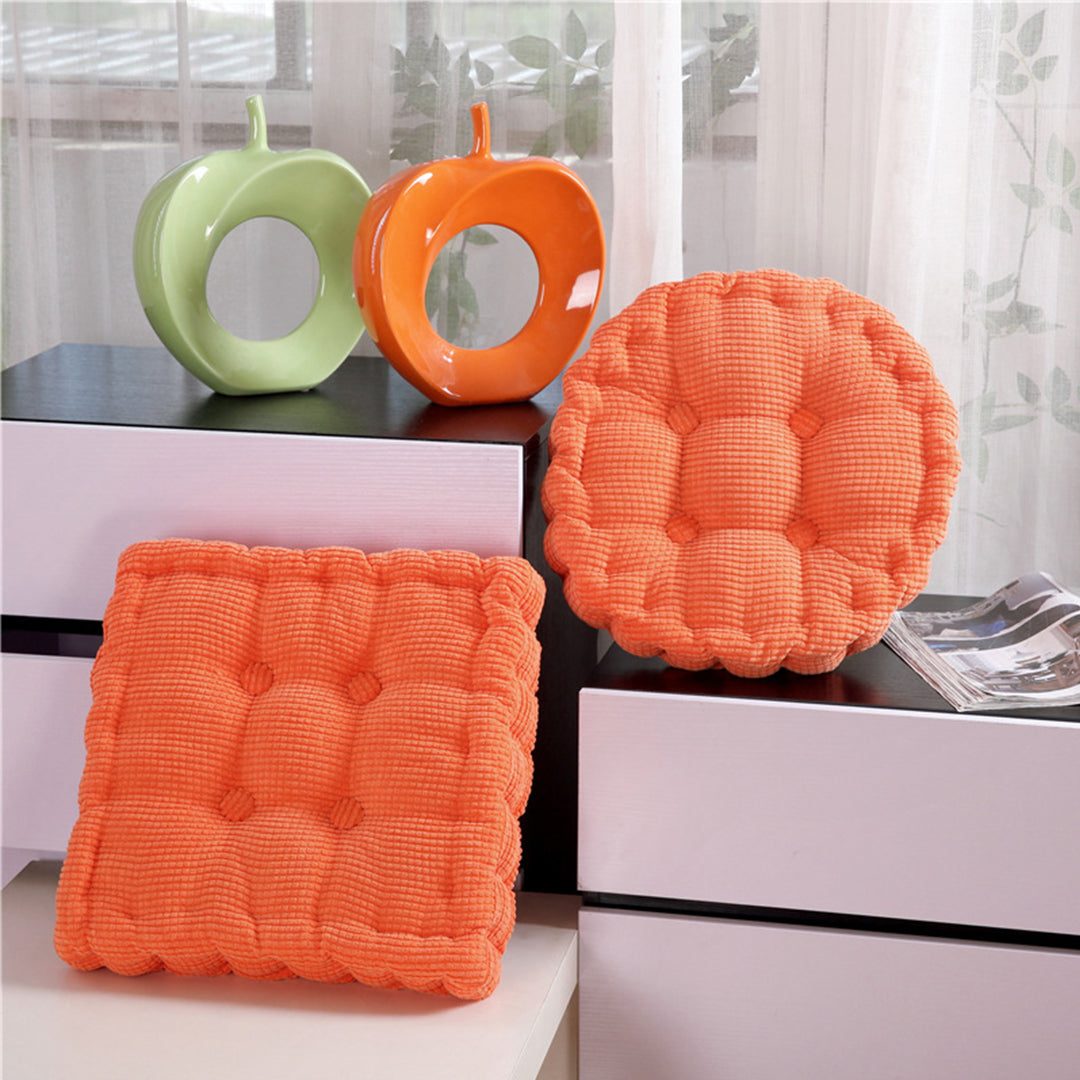 Orange Plush Square Cushion