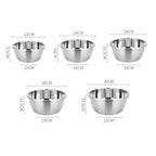 SOGA 5Pcs Polished Stainless Steel Mixing Bowl
