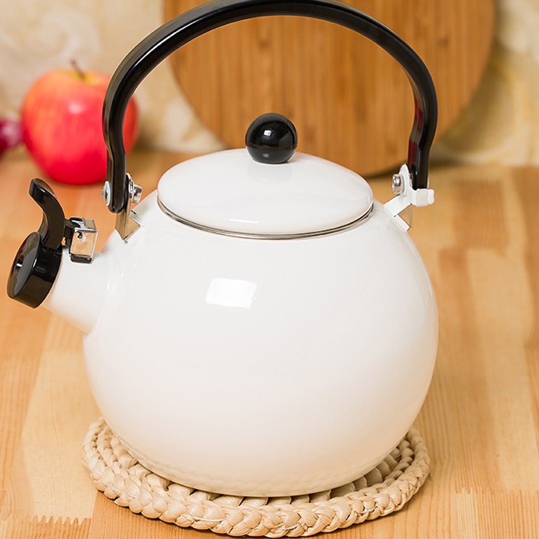 2.0 Liter Ceramic Porcelain Kettle White