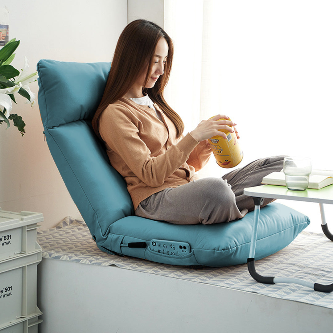 Air Leather Floor Recliner Lazy Chair Green