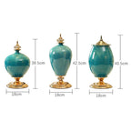 42cm Ceramic Vase with Gold Metal Base Yellow