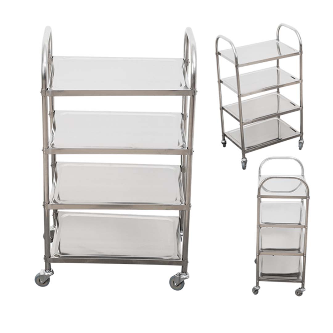 4 Tier Stainless Steel Utility Cart  860x540x1170