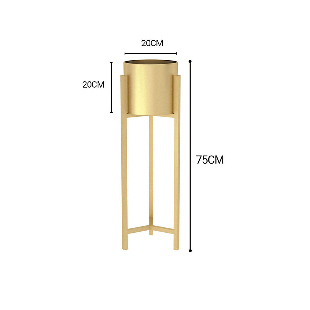 75CM Reversible Gold Metal Plant Pots Holders Rack