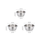 SOGA 3Pcs Matte Stainless Steel Mixing Bowl