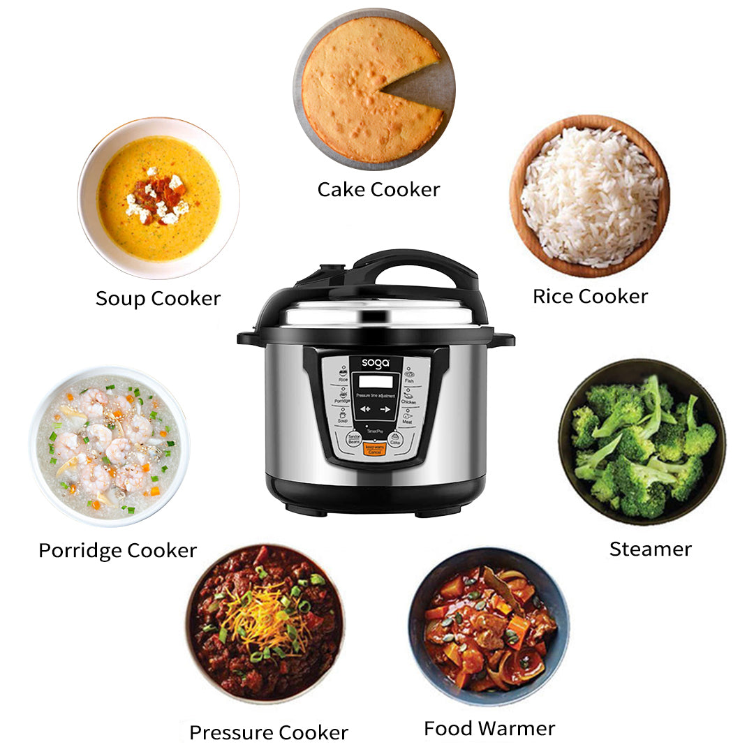 Electric Stainless Steel Pressure Cooker 6L Nonstick