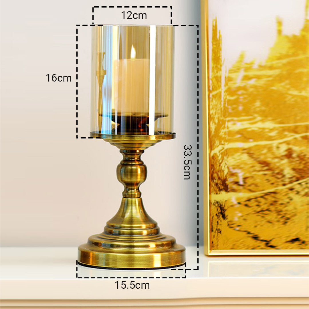 33.5cm Gold Nordic Candle Holder