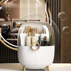 White Transparent Countertop Cosmetic Storage