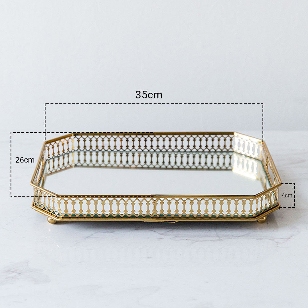 35cm Rectangular Vanity Tray with Handles