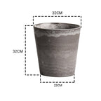 32cm Rock Grey Round Resin Planter
