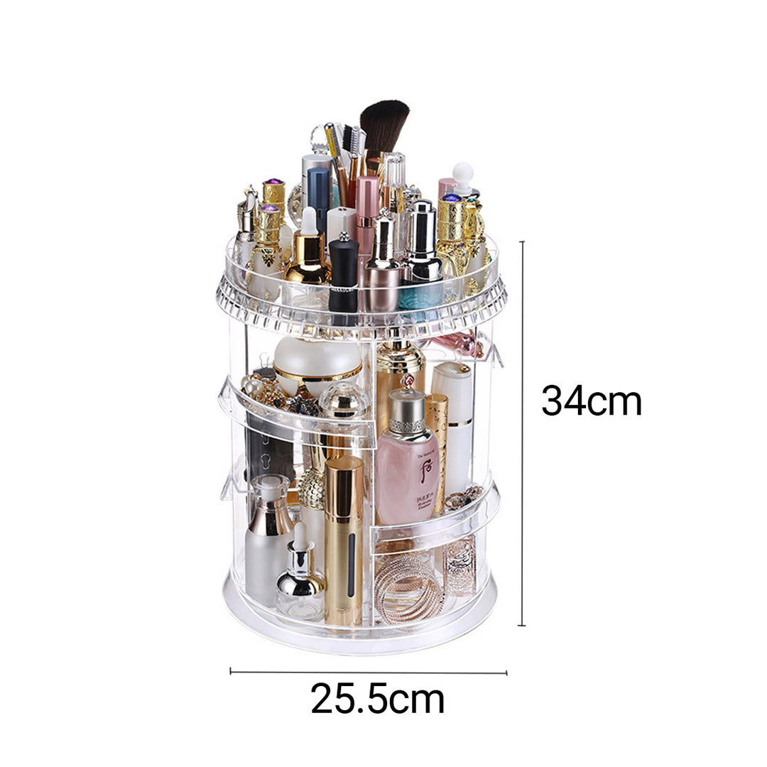 360 Degree Rotating Makeup Organiser Cosmetics Holder