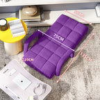 Floor Recliner Lazy Chair with Armrest Purple