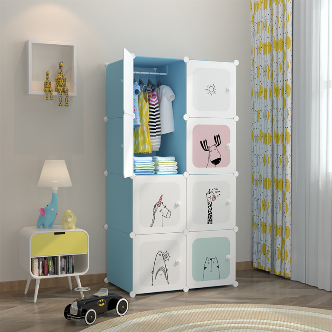 8 Cubes Blue Portable Wardrobe