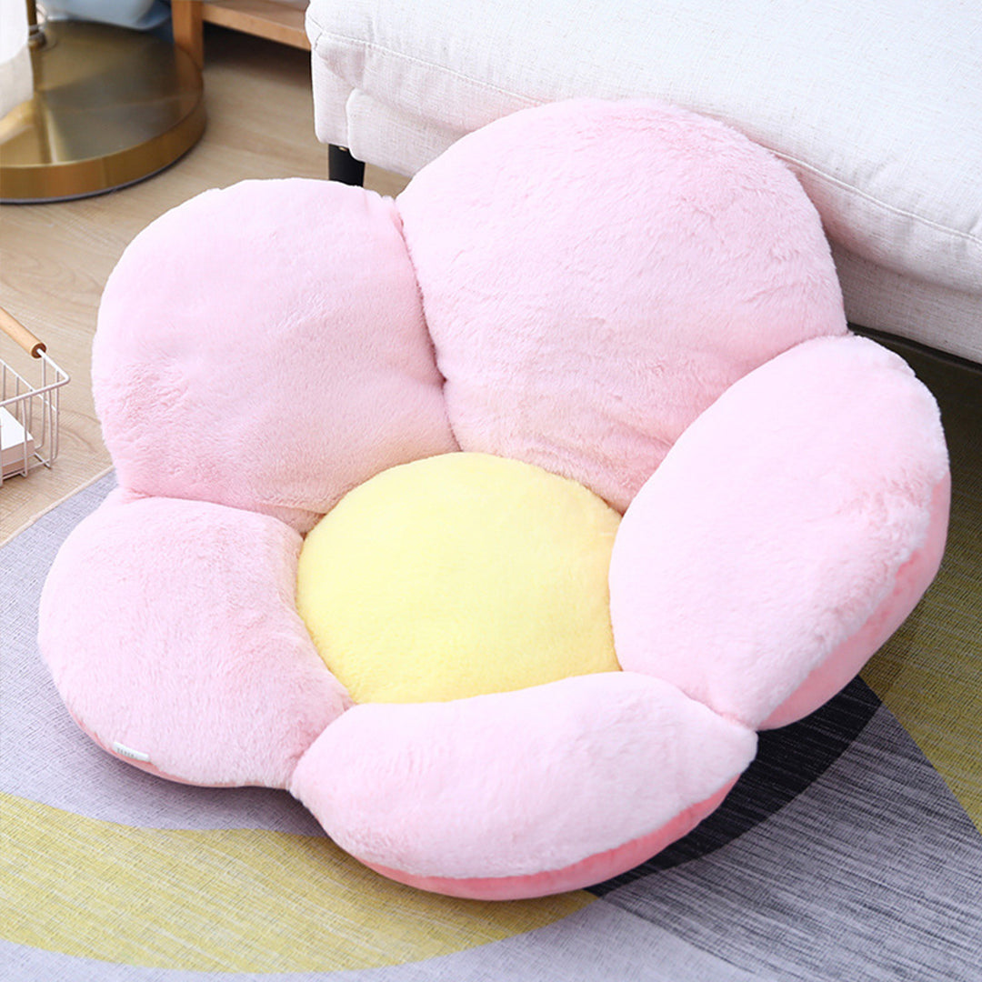Pink Whimsical Flower Shape Cushion